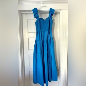 Worn Once Abercrombie & Fitch Ruffle Strap Smocked Maxi Dress